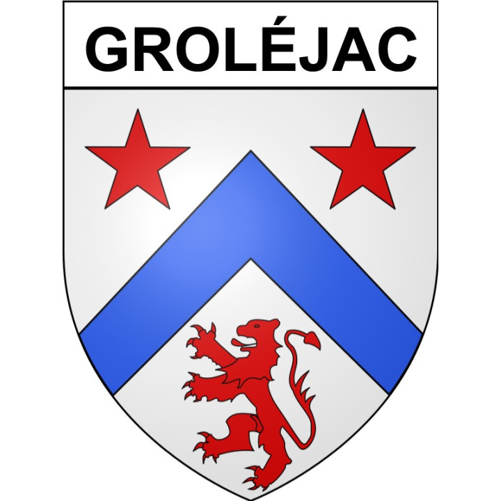 Groléjac 24 ville Stickers blason autocollant adhésif