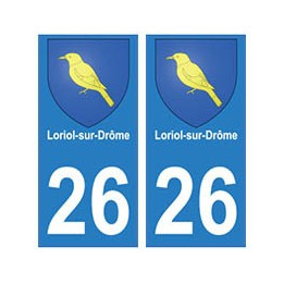 26 Loriol-sur-Drôme blason autocollant plaque stickers ville