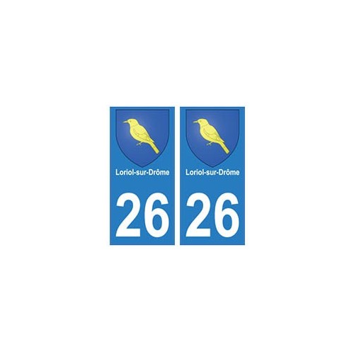 26 Loriol-sur-Drôme blason autocollant plaque stickers ville