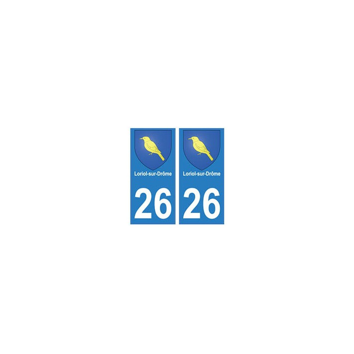 26 Loriol-sur-Drôme blason autocollant plaque stickers ville