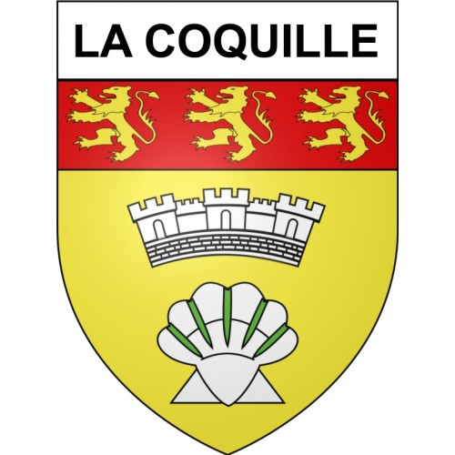 La Coquille 24 ville Stickers blason autocollant adhésif