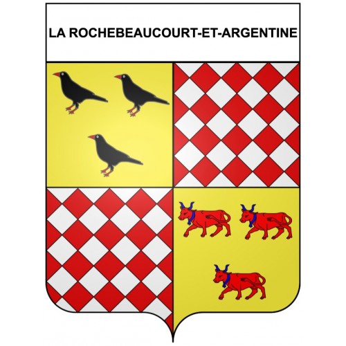 La Rochebeaucourt-et-Argentine 24 ville Stickers blason autocollant adhésif