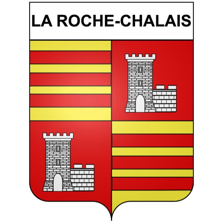 La Roche-Chalais 24 ville Stickers blason autocollant adhésif