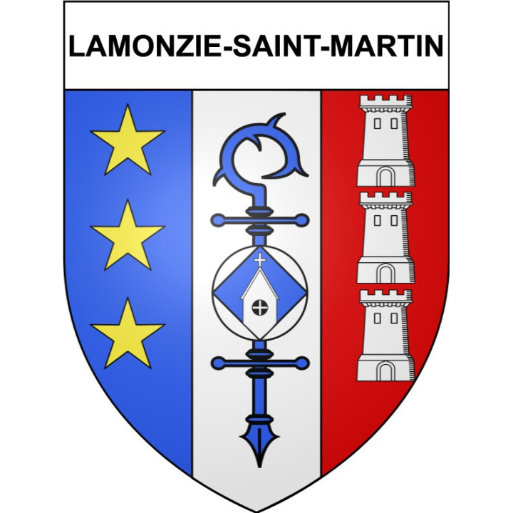 Lamonzie-Saint-Martin 24 ville Stickers blason autocollant adhésif