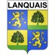 Lanquais 24 ville Stickers blason autocollant adhésif