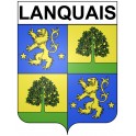 Lanquais 24 ville Stickers blason autocollant adhésif