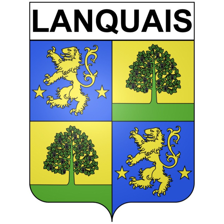 Lanquais 24 ville Stickers blason autocollant adhésif