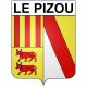 Le Pizou Sticker wappen, gelsenkirchen, augsburg, klebender aufkleber