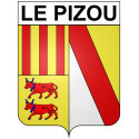 Pegatinas escudo de armas de Le Pizou adhesivo de la etiqueta engomada