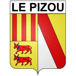 Stickers coat of arms Le Pizou adhesive sticker