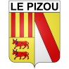 Le Pizou 24 ville Stickers blason autocollant adhésif