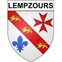 Lempzours 24 ville Stickers blason autocollant adhésif