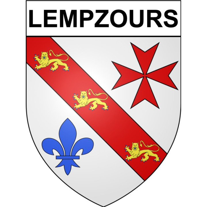 Lempzours 24 ville Stickers blason autocollant adhésif