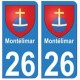 26 Montélimar blason autocollant plaque stickers ville