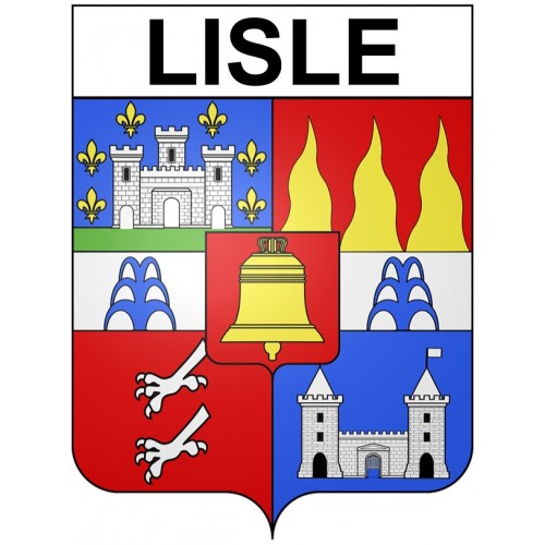 Lisle 24 ville Stickers blason autocollant adhésif