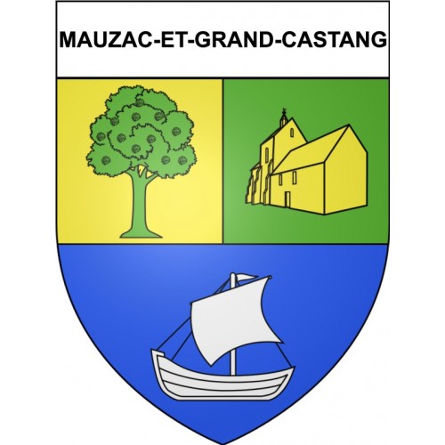 Mauzac-et-Grand-Castang 24 ville Stickers blason autocollant adhésif