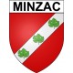 Minzac 24 ville Stickers blason autocollant adhésif