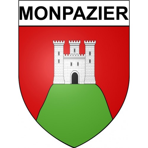 Monpazier 24 ville Stickers blason autocollant adhésif