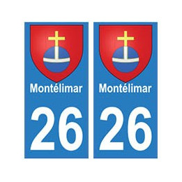 26 Montélimar blason autocollant plaque stickers ville