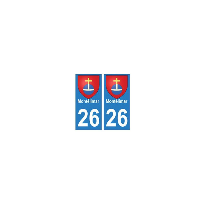 26 Montélimar blason autocollant plaque stickers ville