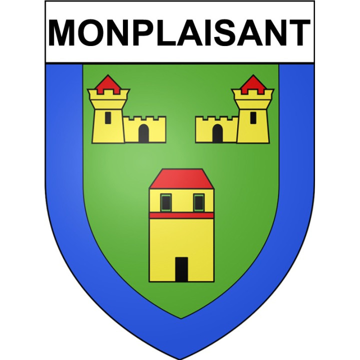 Monplaisant 24 ville Stickers blason autocollant adhésif