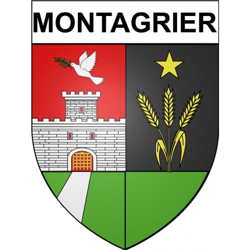 Montagrier 24 ville Stickers blason autocollant adhésif