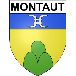 Montaut 24 ville Stickers blason autocollant adhésif