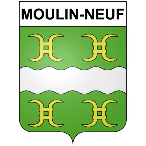 Moulin-Neuf 24 ville Stickers blason autocollant adhésif