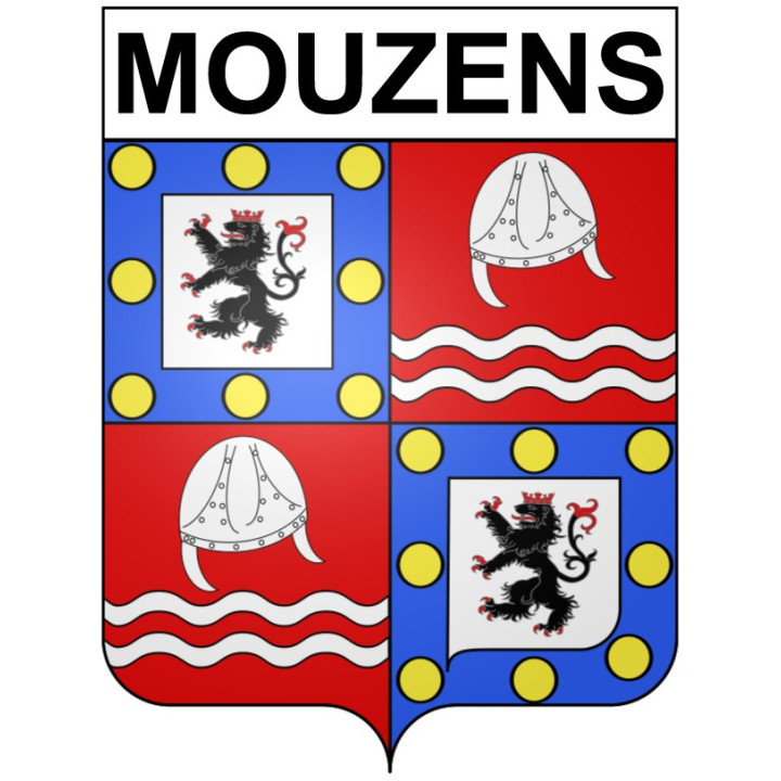 Mouzens 24 ville Stickers blason autocollant adhésif