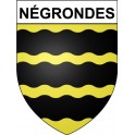 Négrondes 24 ville Stickers blason autocollant adhésif