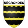 Négrondes 24 ville Stickers blason autocollant adhésif
