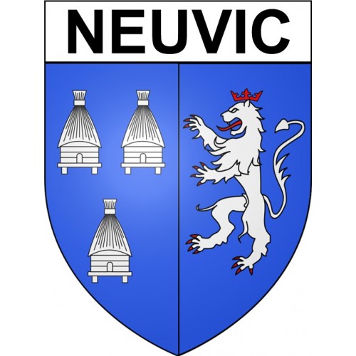Neuvic 24 ville Stickers blason autocollant adhésif