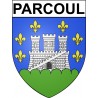Parcoul 24 ville Stickers blason autocollant adhésif