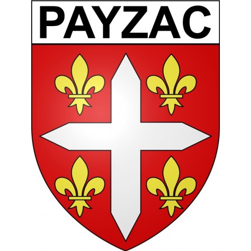 Payzac 24 ville Stickers blason autocollant adhésif