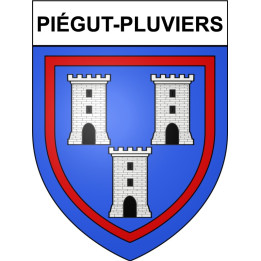 Piégut-Pluviers 24 ville Stickers blason autocollant adhésif