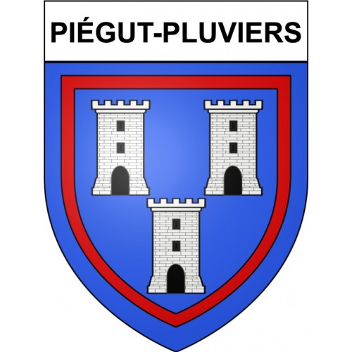 Piégut-Pluviers 24 ville Stickers blason autocollant adhésif