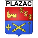 Plazac 24 ville Stickers blason autocollant adhésif