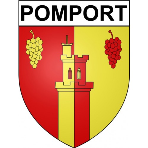 Pomport 24 ville Stickers blason autocollant adhésif