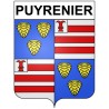 Puyrenier 24 ville Stickers blason autocollant adhésif