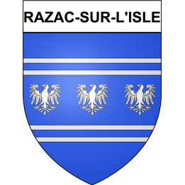 Razac-sur-l'Isle 24 ville Stickers blason autocollant adhésif