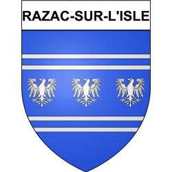 Razac-sur-l'Isle 24 ville Stickers blason autocollant adhésif