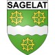 Sagelat 24 ville Stickers blason autocollant adhésif