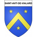 Pegatinas escudo de armas de Saint-Avit-de-Vialard adhesivo de la etiqueta engomada