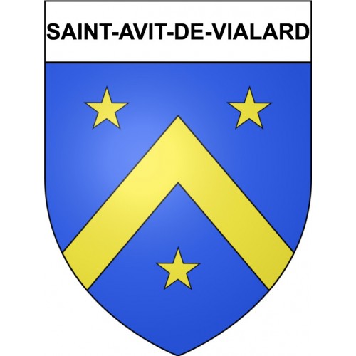 Pegatinas escudo de armas de Saint-Avit-de-Vialard adhesivo de la etiqueta engomada