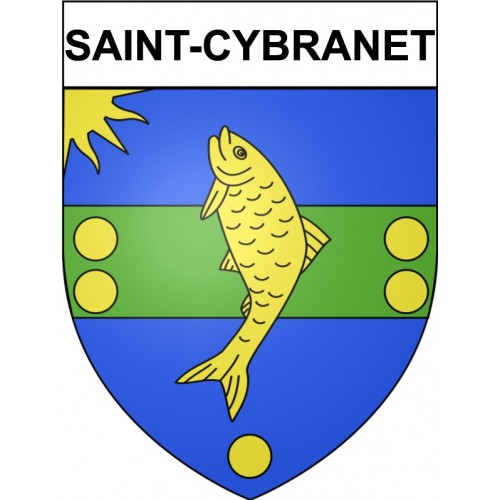 Saint-Cybranet 24 ville Stickers blason autocollant adhésif