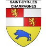 Saint-Cyr-les-Champagnes 24 ville Stickers blason autocollant adhésif