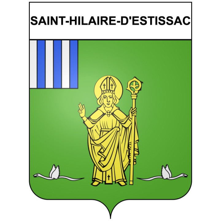 Saint-Hilaire-d'Estissac 24 ville Stickers blason autocollant adhésif
