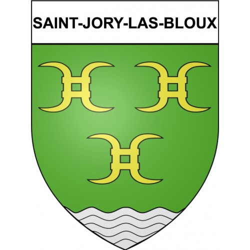 Saint-Jory-las-Bloux 24 ville Stickers blason autocollant adhésif