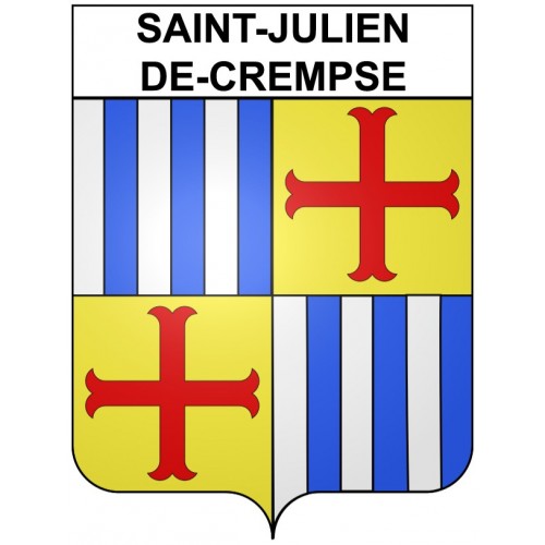 Saint-Julien-de-Crempse 24 ville Stickers blason autocollant adhésif
