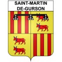 Saint-Martin-de-Gurson 24 ville Stickers blason autocollant adhésif